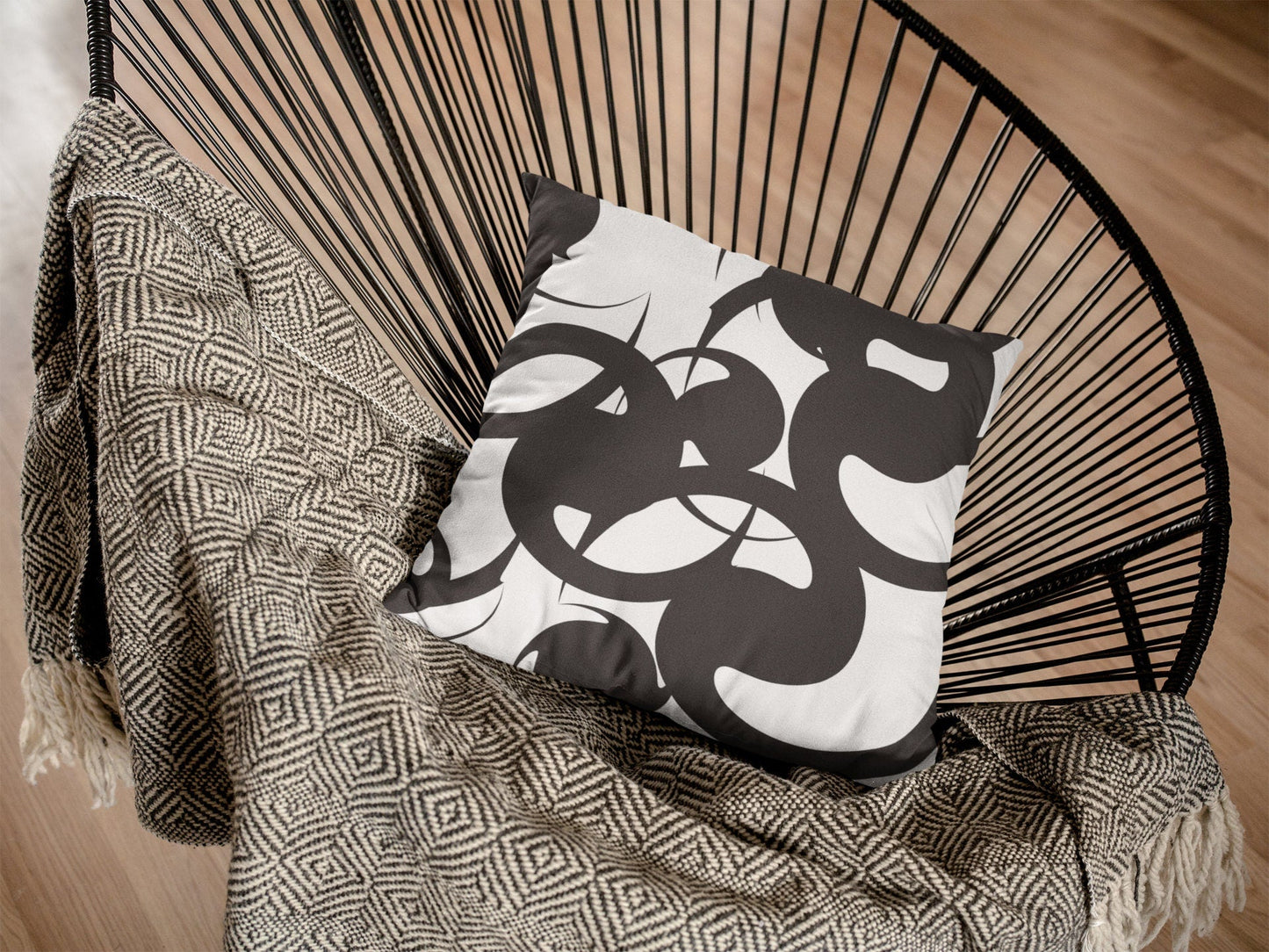 Abstract Pillow Cover - Black and White