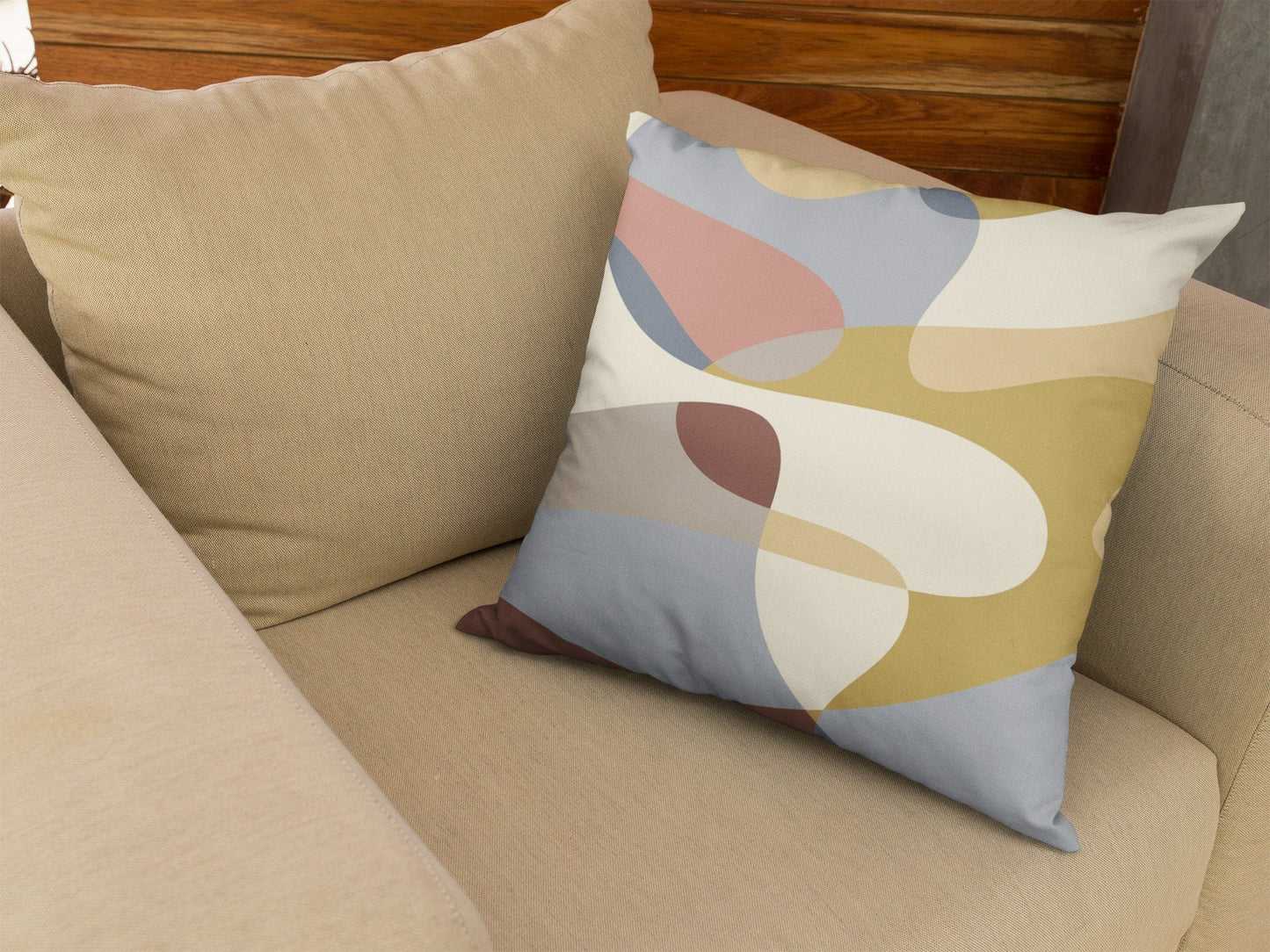 Abstract Pillow Cover - Earth Tones