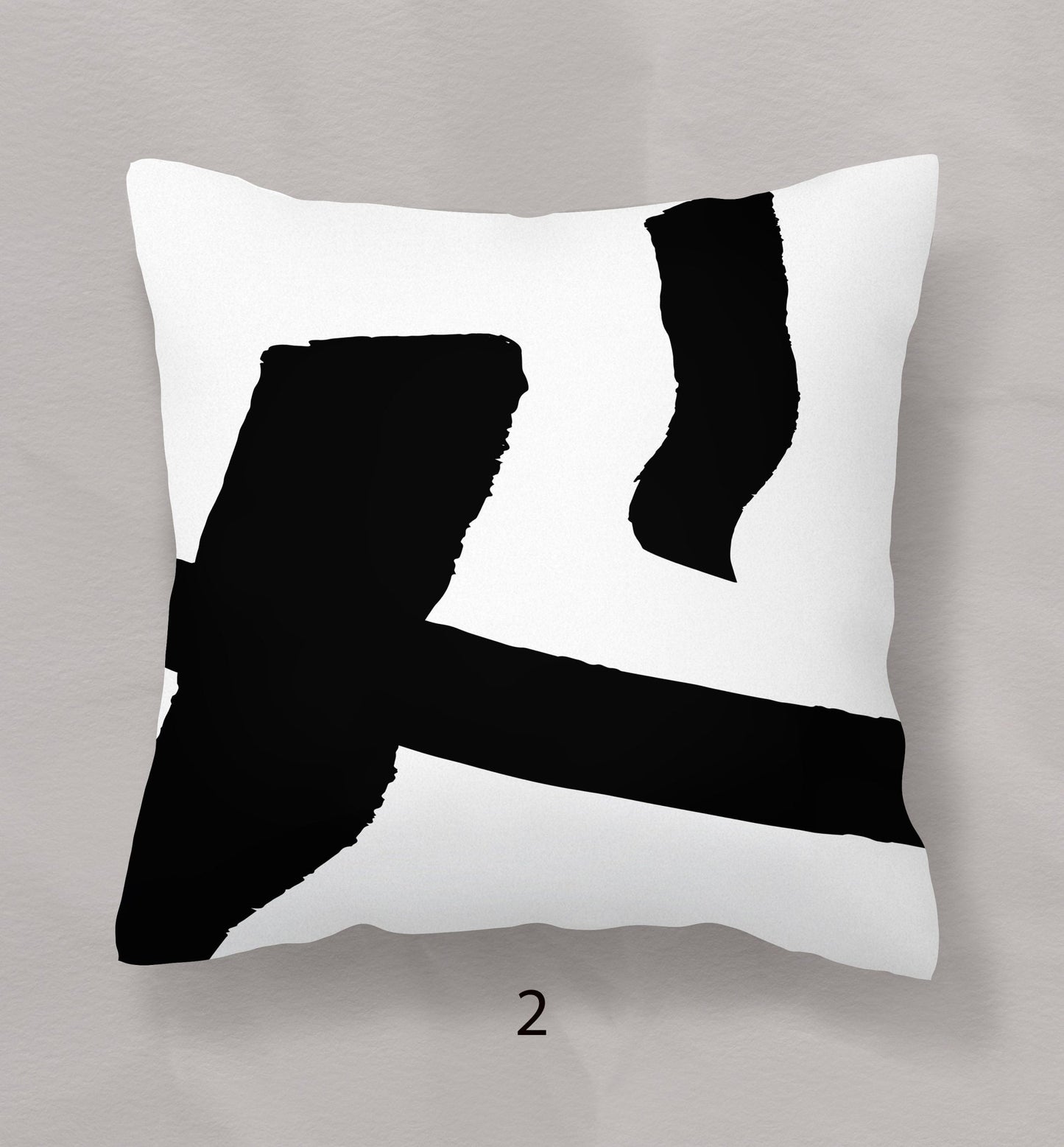 Black and White Pillow Covers - Modern Abstract