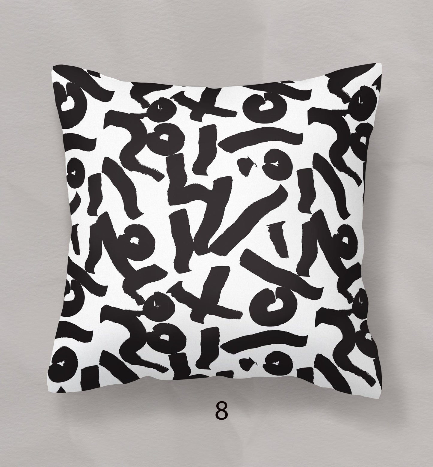 Black and White Pillow Covers - Modern Abstract - Throw Pillows