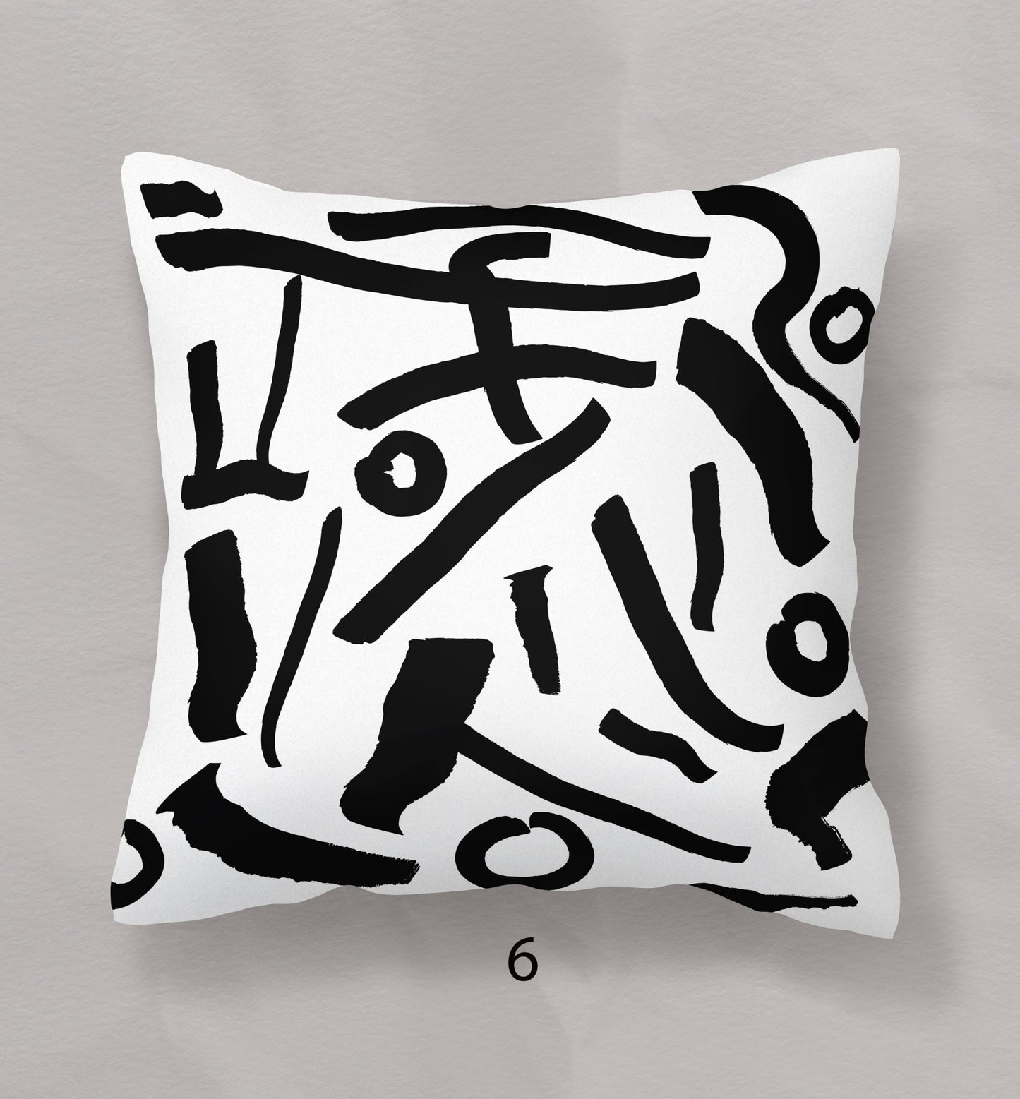 Black and White Pillow Covers - Modern Abstract - Throw Pillows