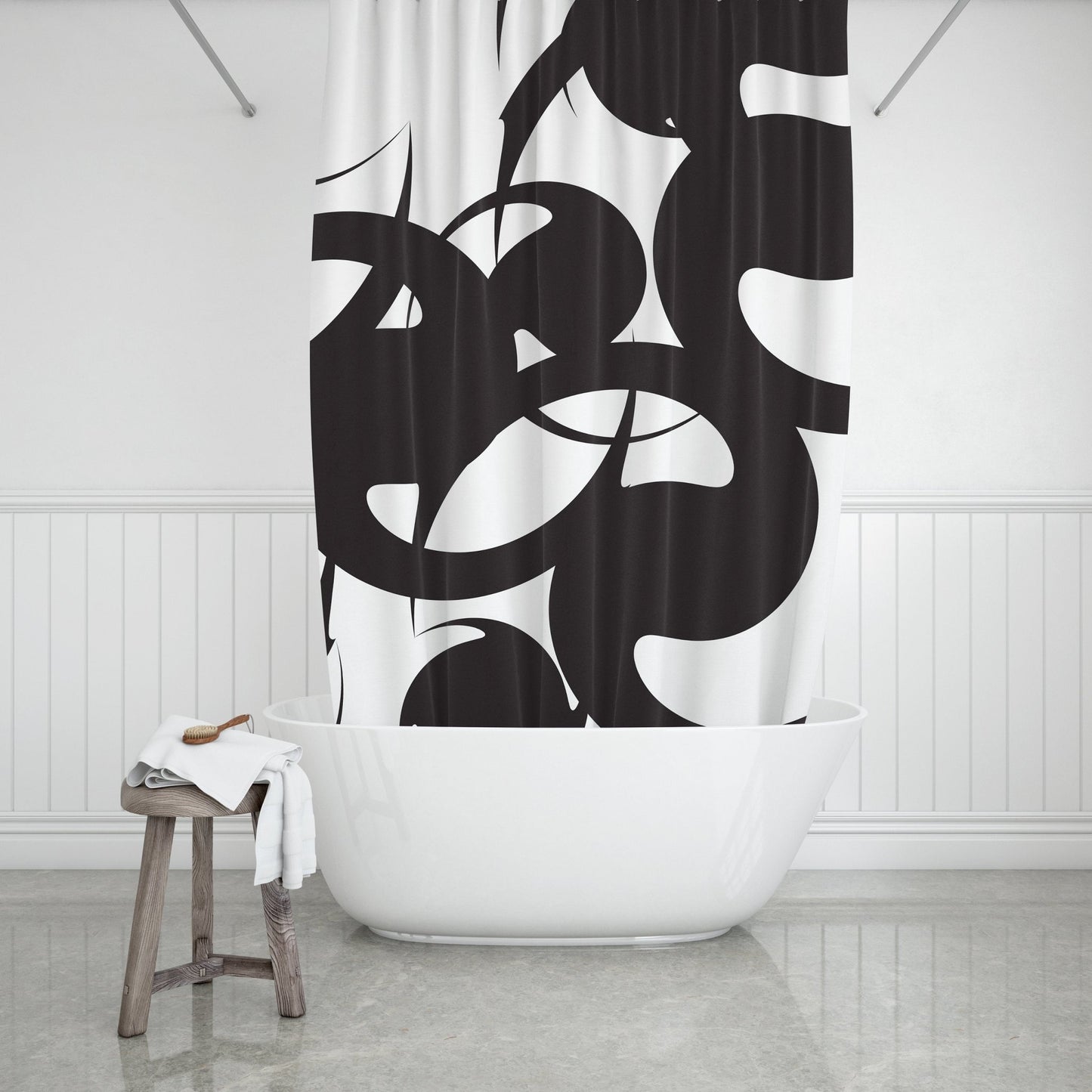Black and White Shower Curtain