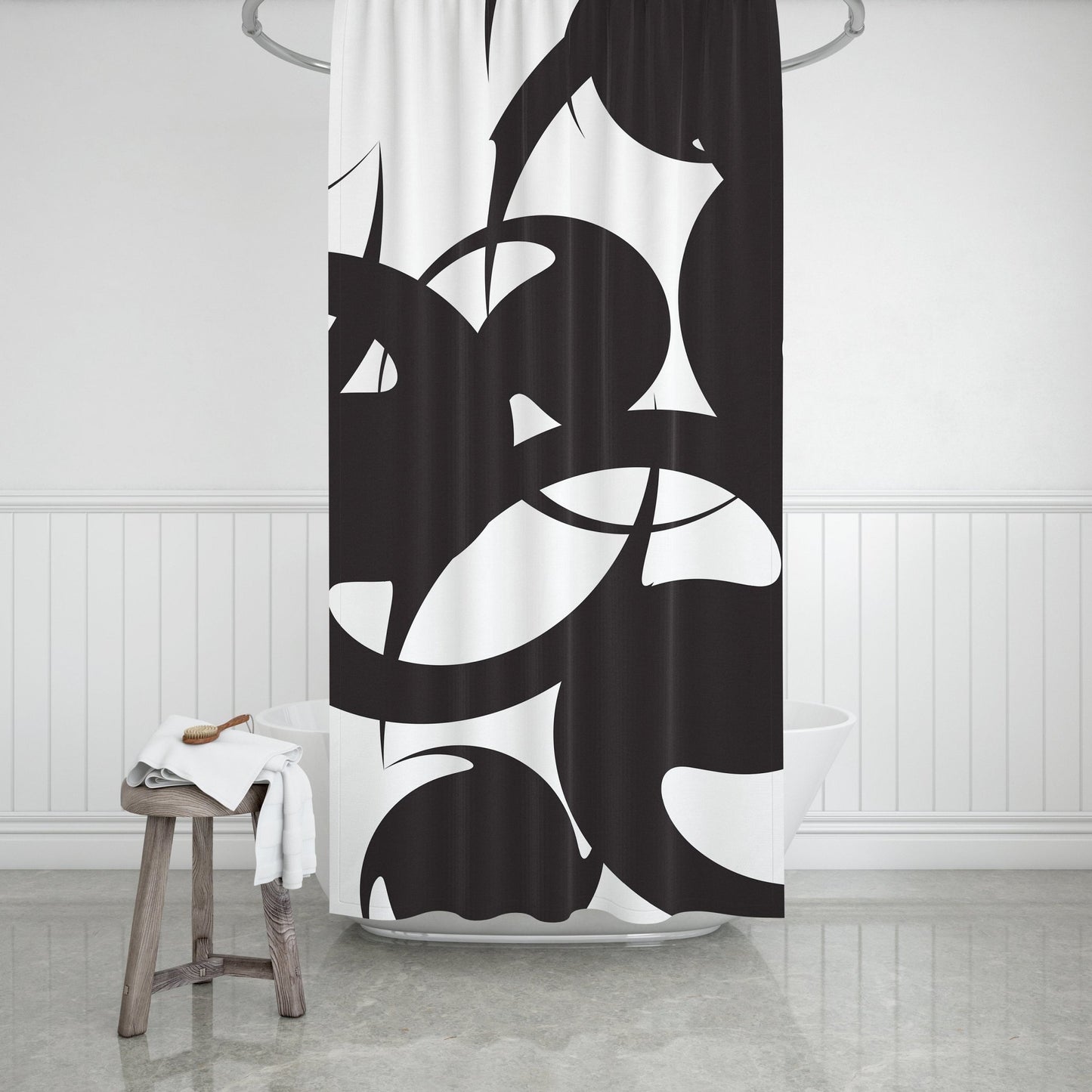 Black and White Shower Curtain