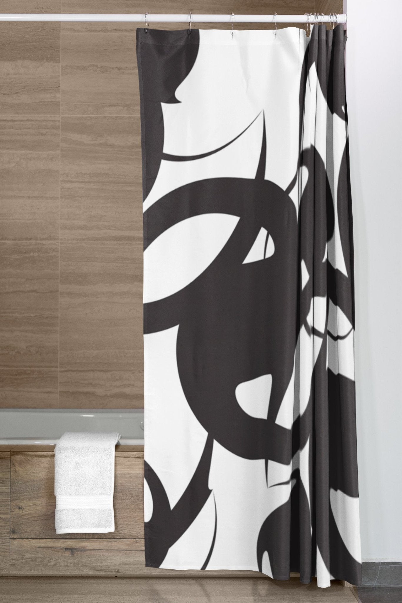 Black and White Shower Curtain
