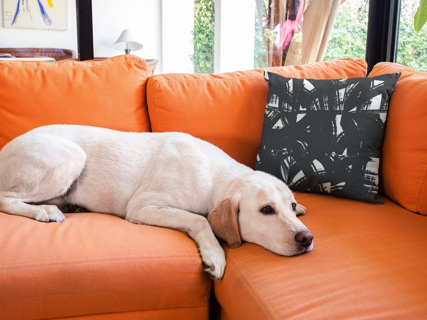 Black Pillow Cover - Grunge Style