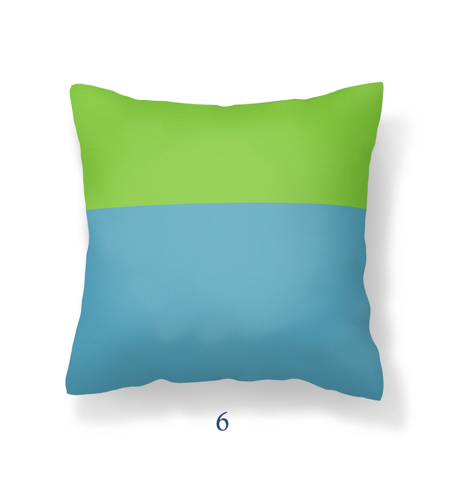 Blue and Green Striped Outdoor Pillows - Mix and Match