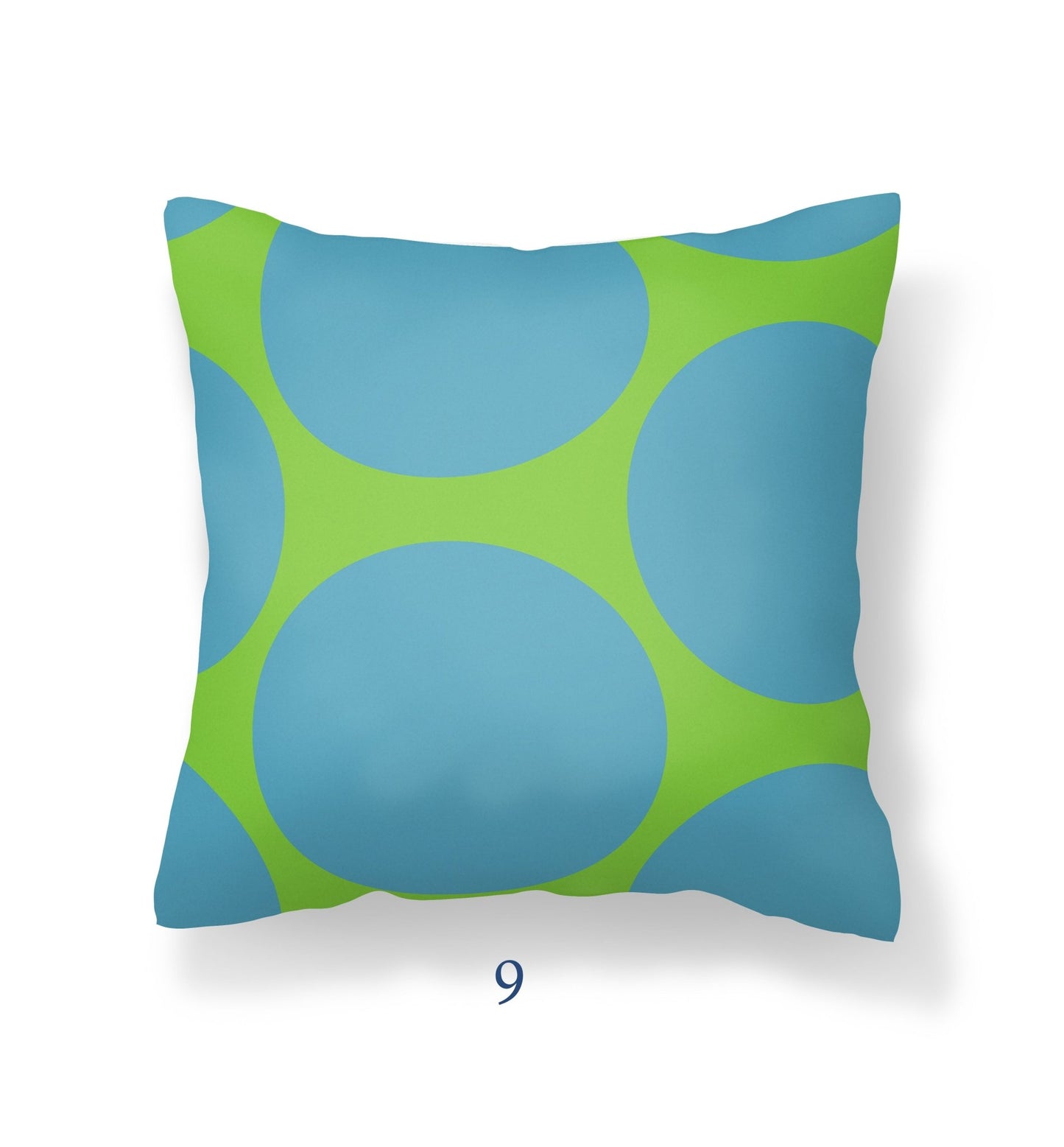 Blue and Green Striped Outdoor Pillows - Mix and Match
