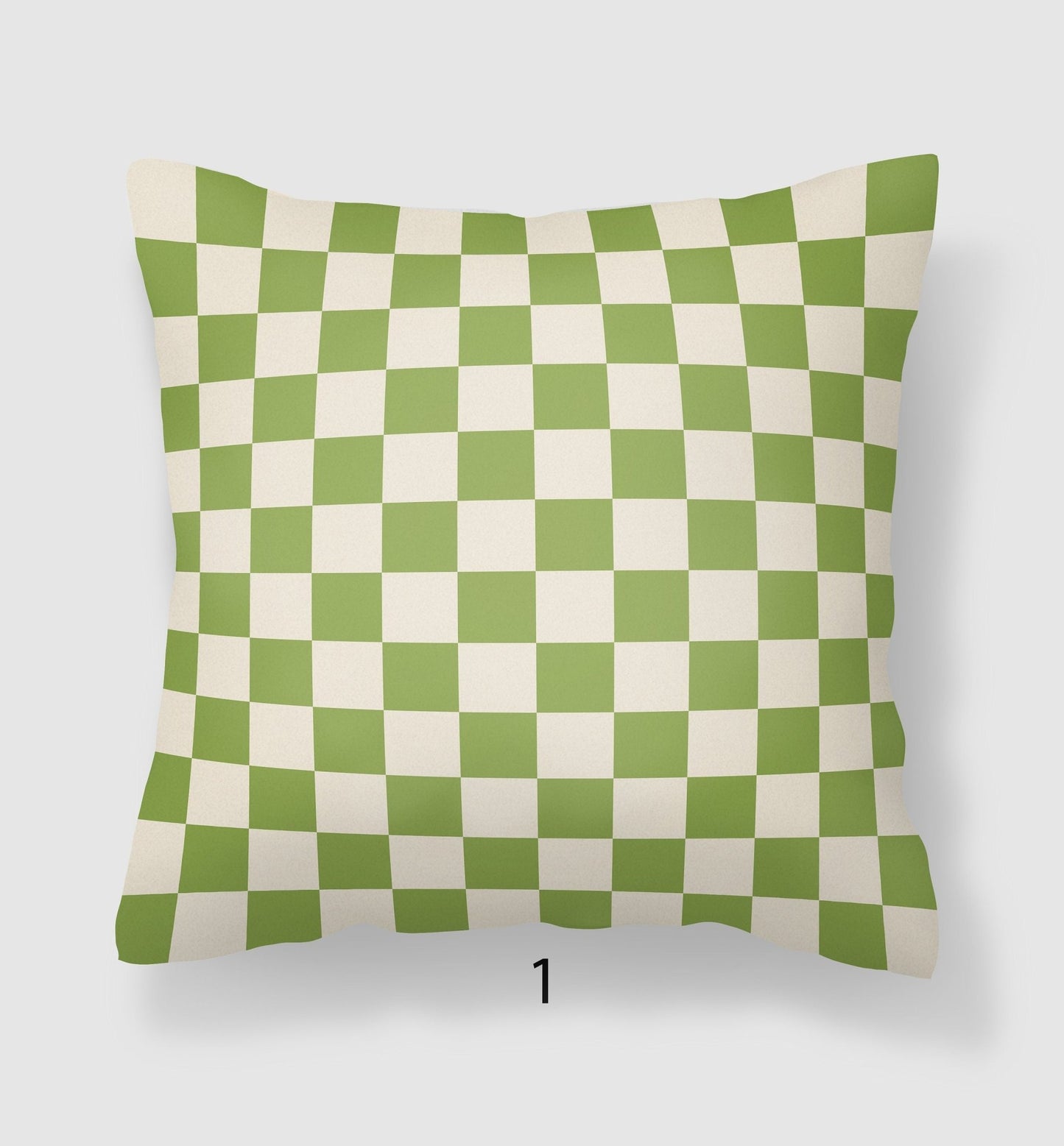 Green Pillow Covers - Green and Cream Mix and Match