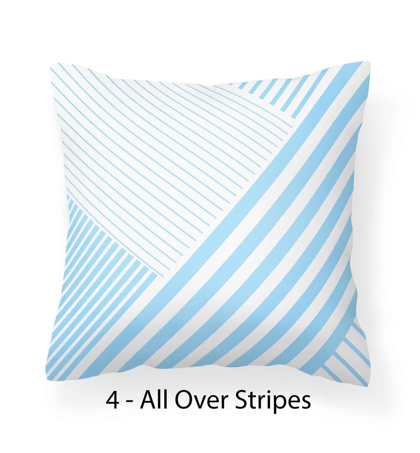 Light Blue and White Outdoor Pillows