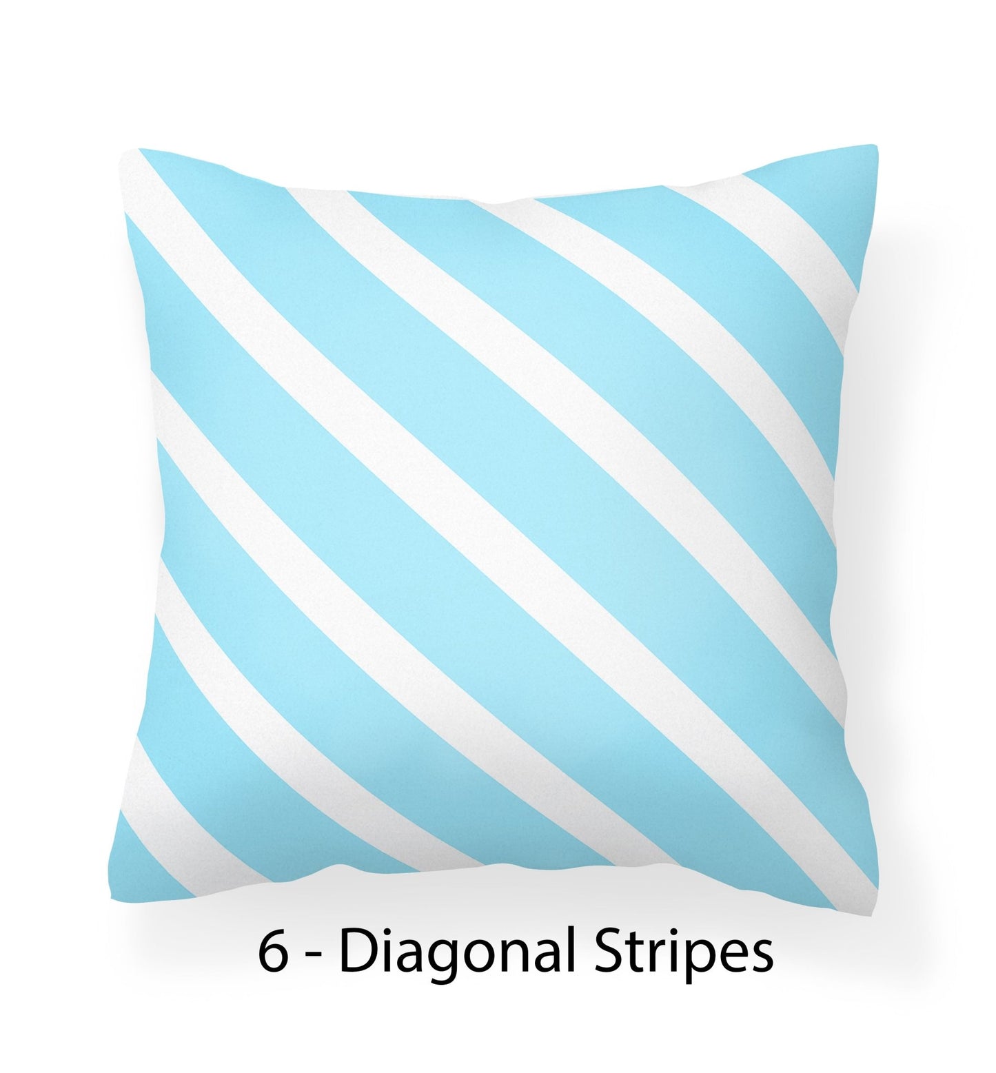 Light Blue and White Outdoor Pillows