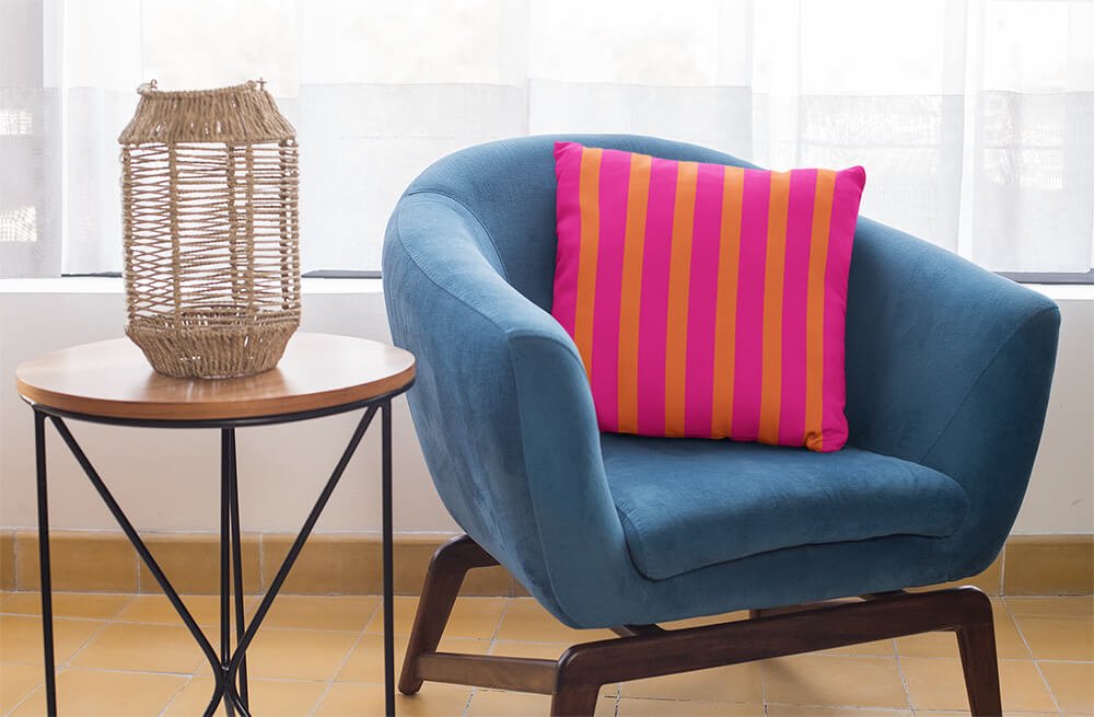 Pink and Orange Pillow Cover