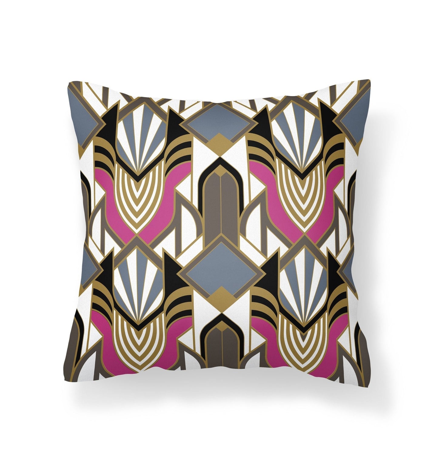 Retro Art Deco Throw Pillow Cover