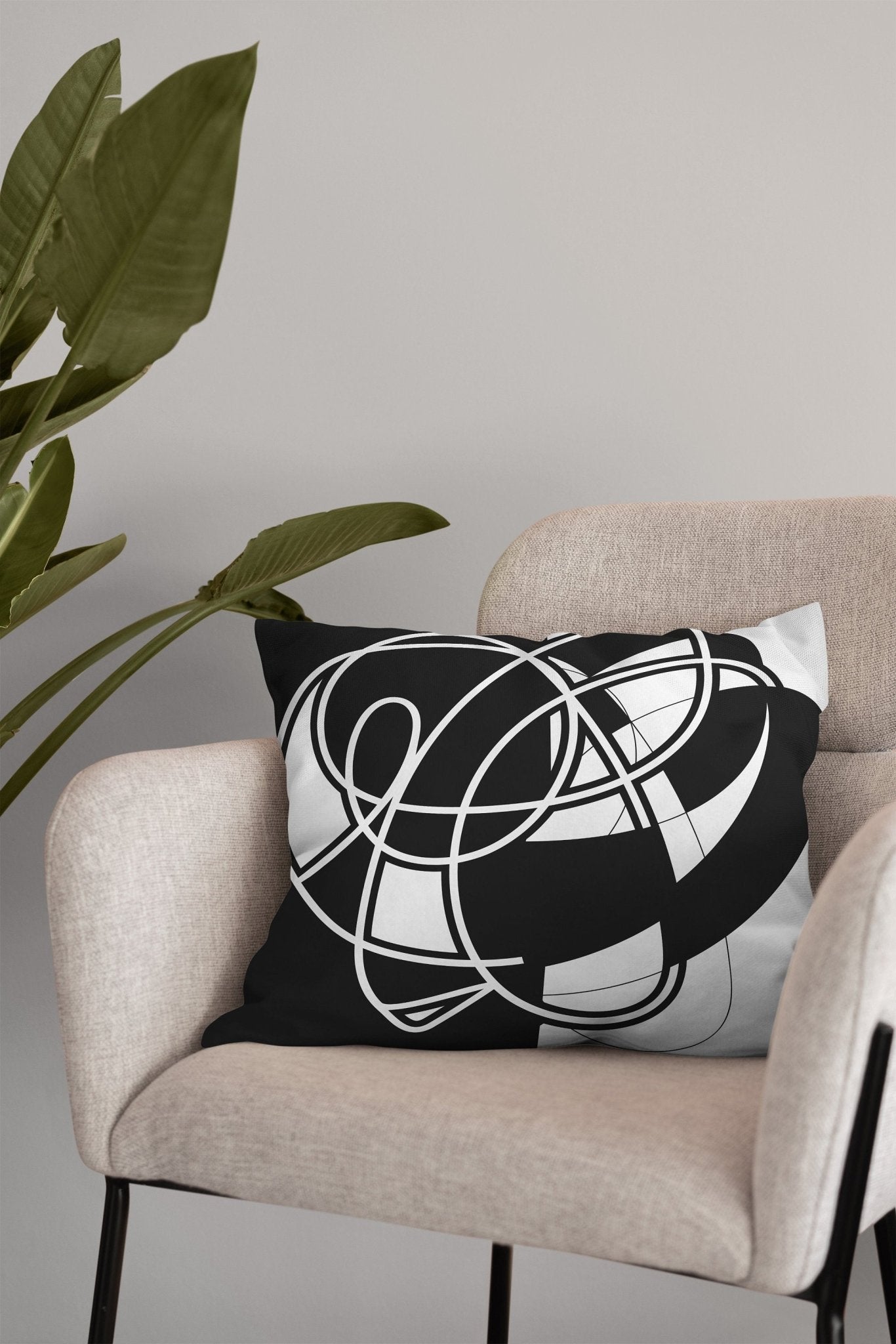 Black and White Pillow Cover