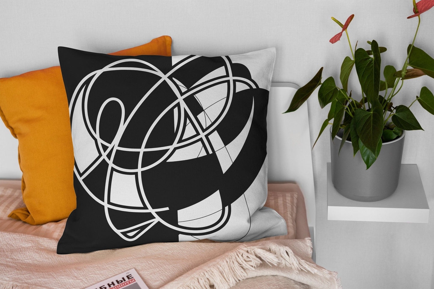Black and White Pillow Cover