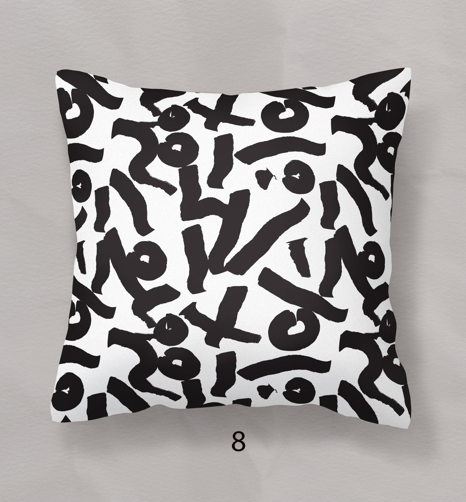 Black and White Pillow Covers - Modern Abstract - Throw Pillows