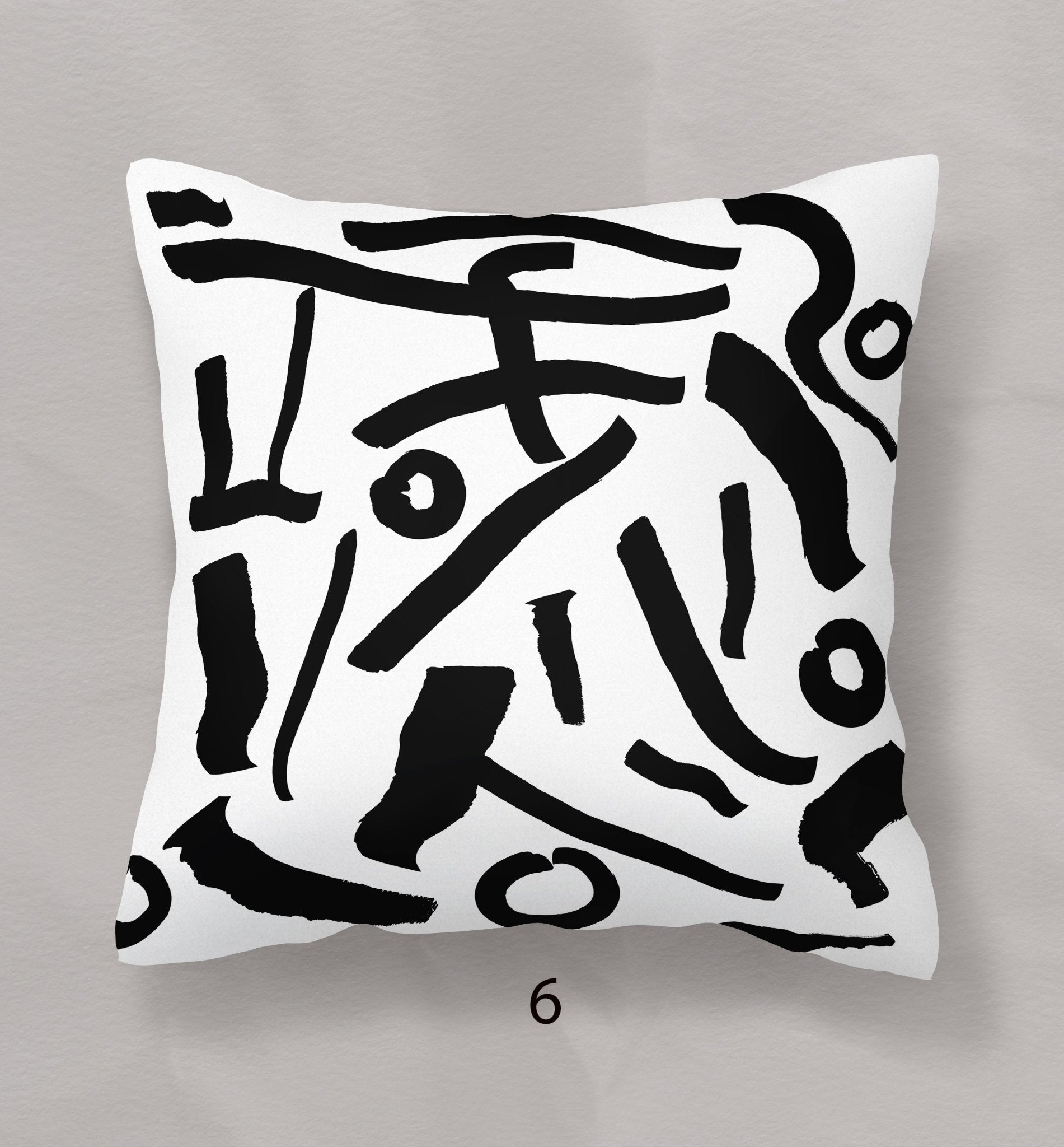 Black and White Pillow Covers - Modern Abstract - Throw Pillows