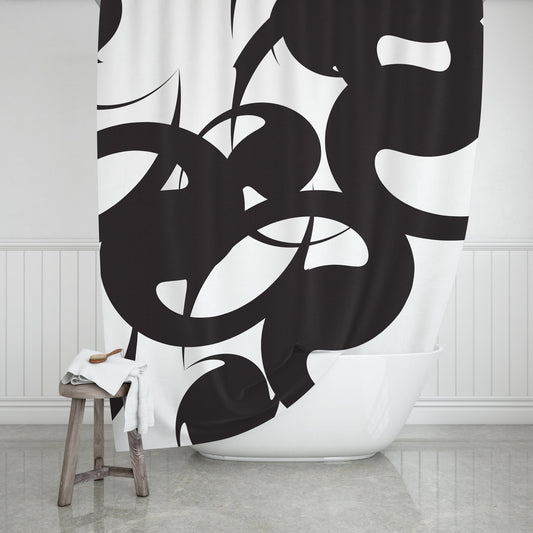 Black and White Shower Curtain