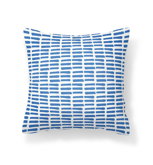 Blue and White Pillow