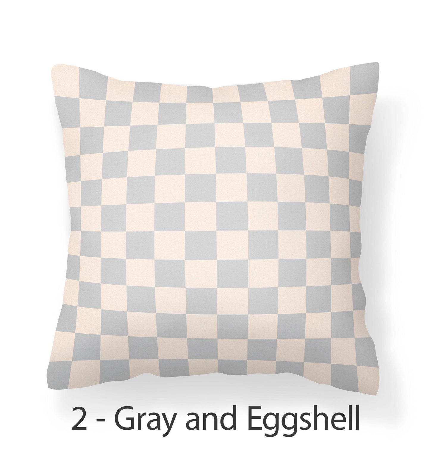 Checked Pillow Covers - Black, White, Green, Coral, Tan and Pink