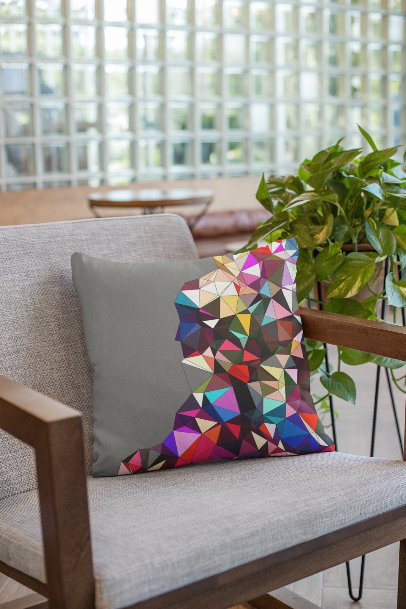 Decorative Pillow Cover - Geometric Print