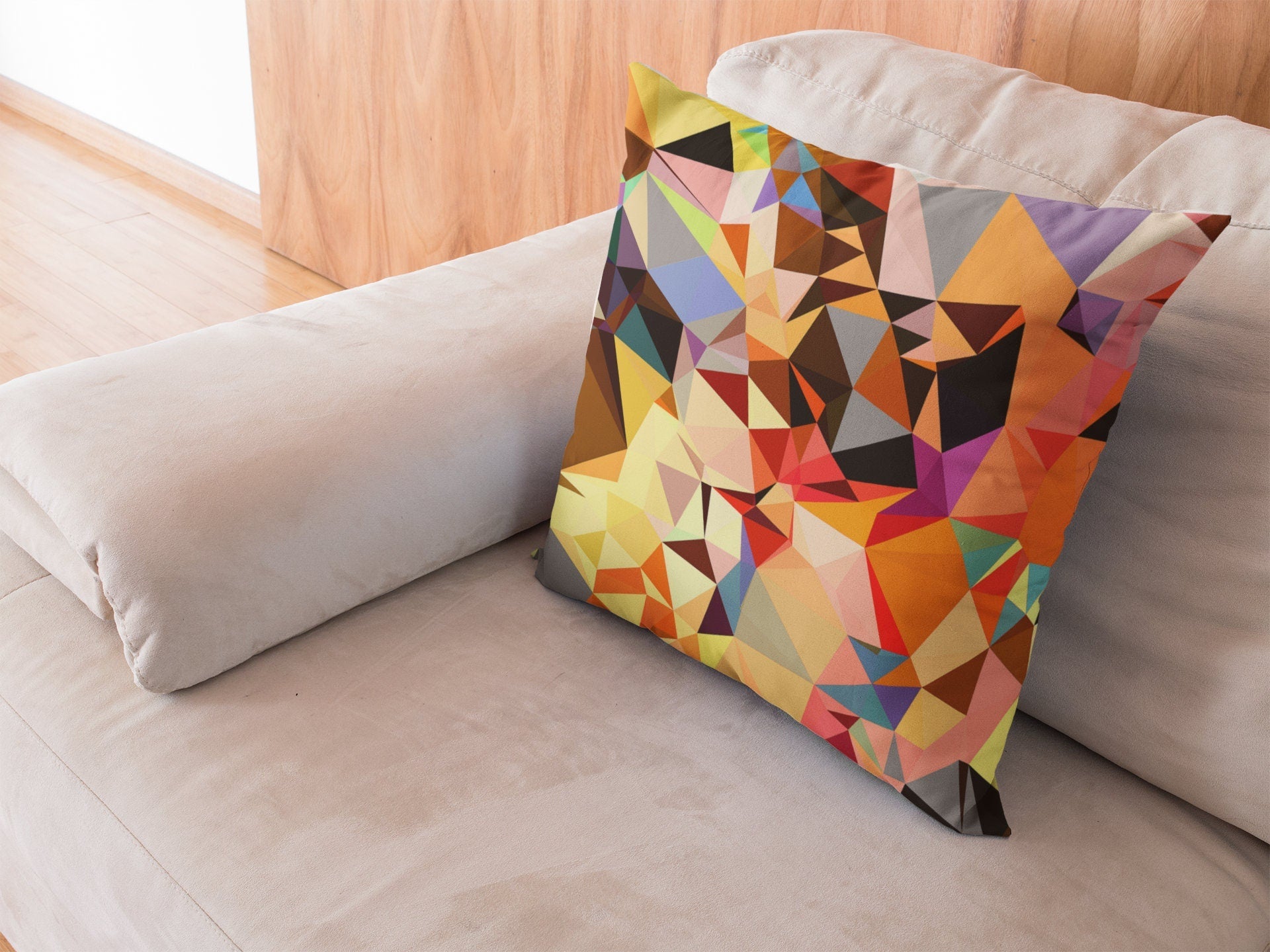 Orange Abstract Pillow