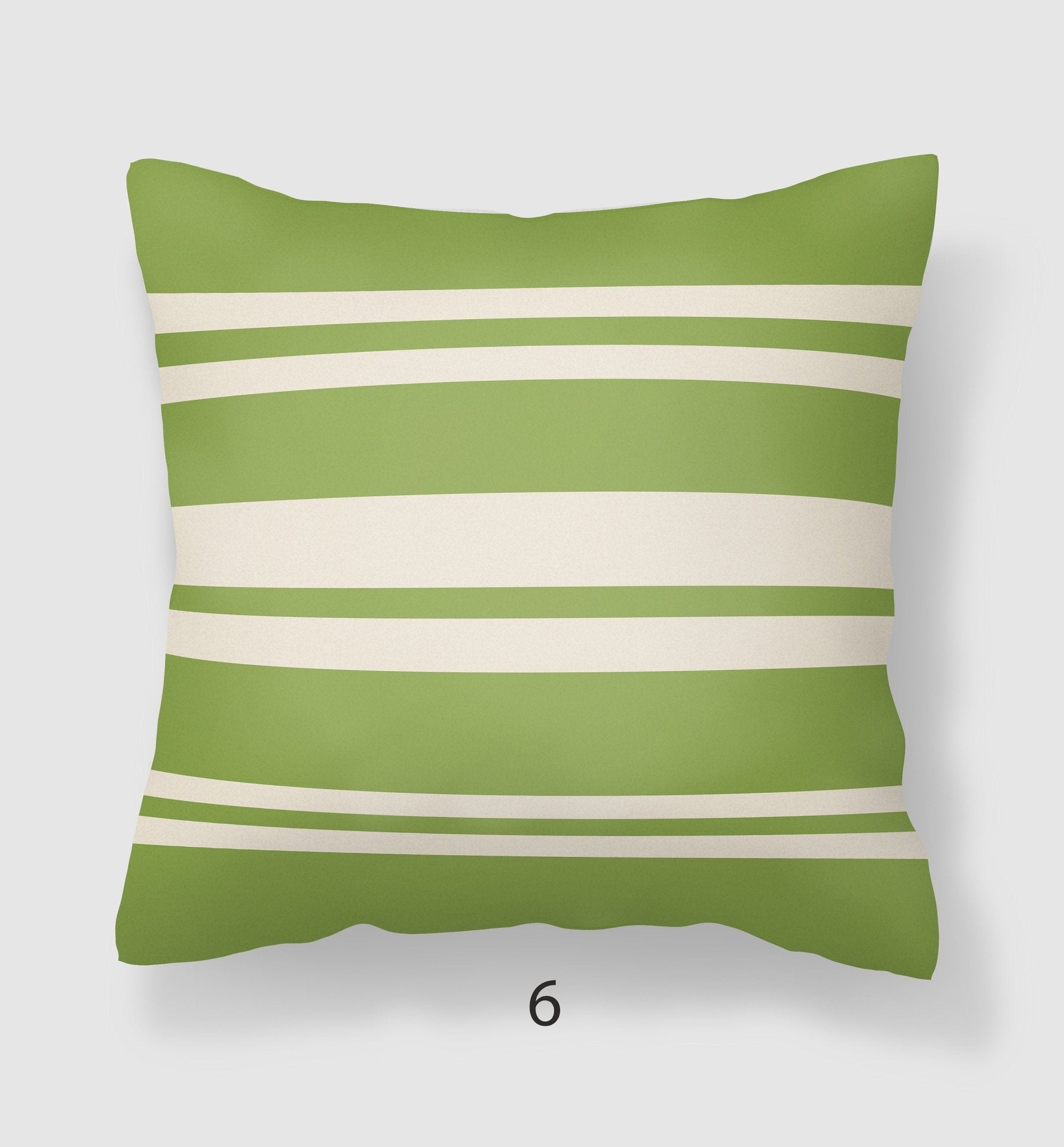 Sage Green Striped Pillow