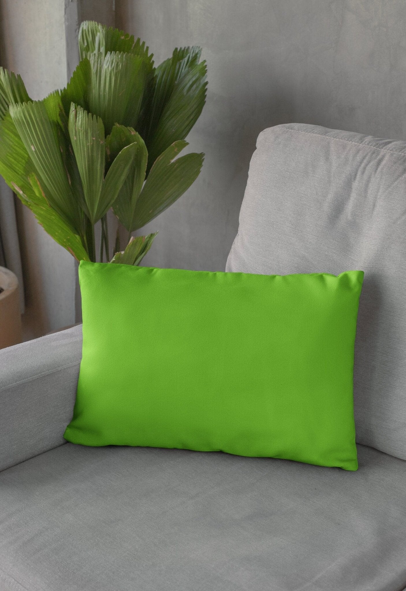 Green Outdoor Lumbar Pillow