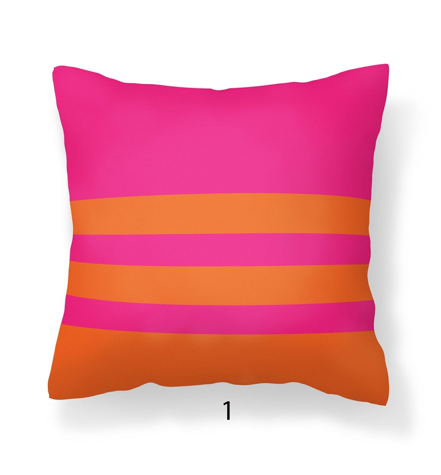 Orange and Pink Outdoor Pillows for Porch or Patio