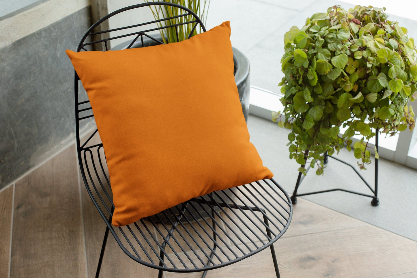 Orange Outdoor Throw Pillow