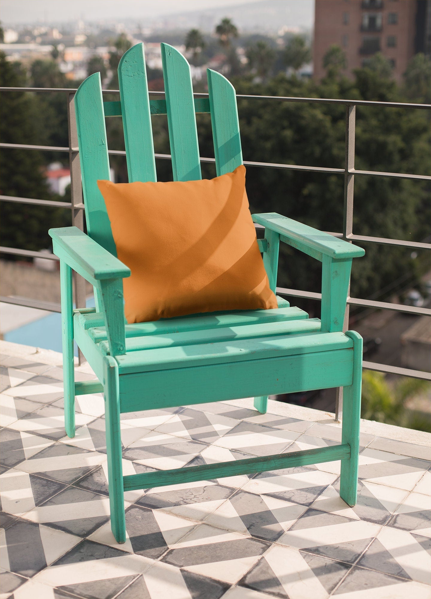 Orange Outdoor Throw Pillow