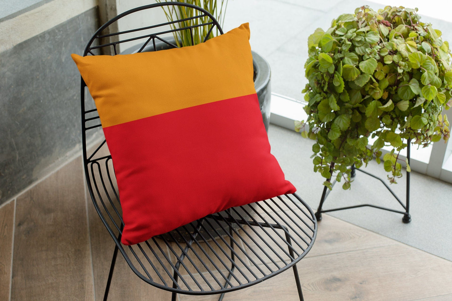 Red Orange Pillow Covers - Colorblock