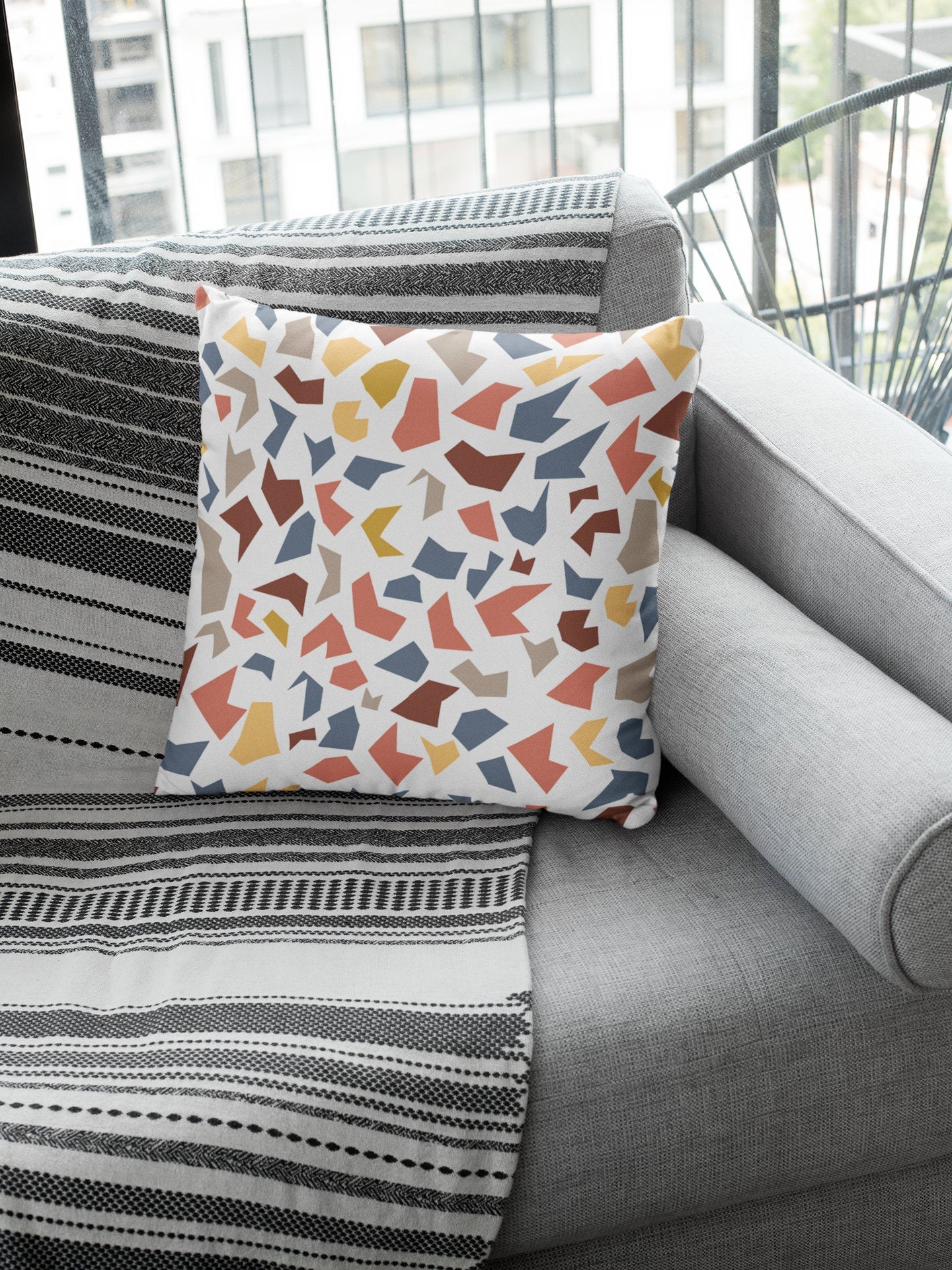 Terrazzo Pillow Cover - Multicolored Pattern