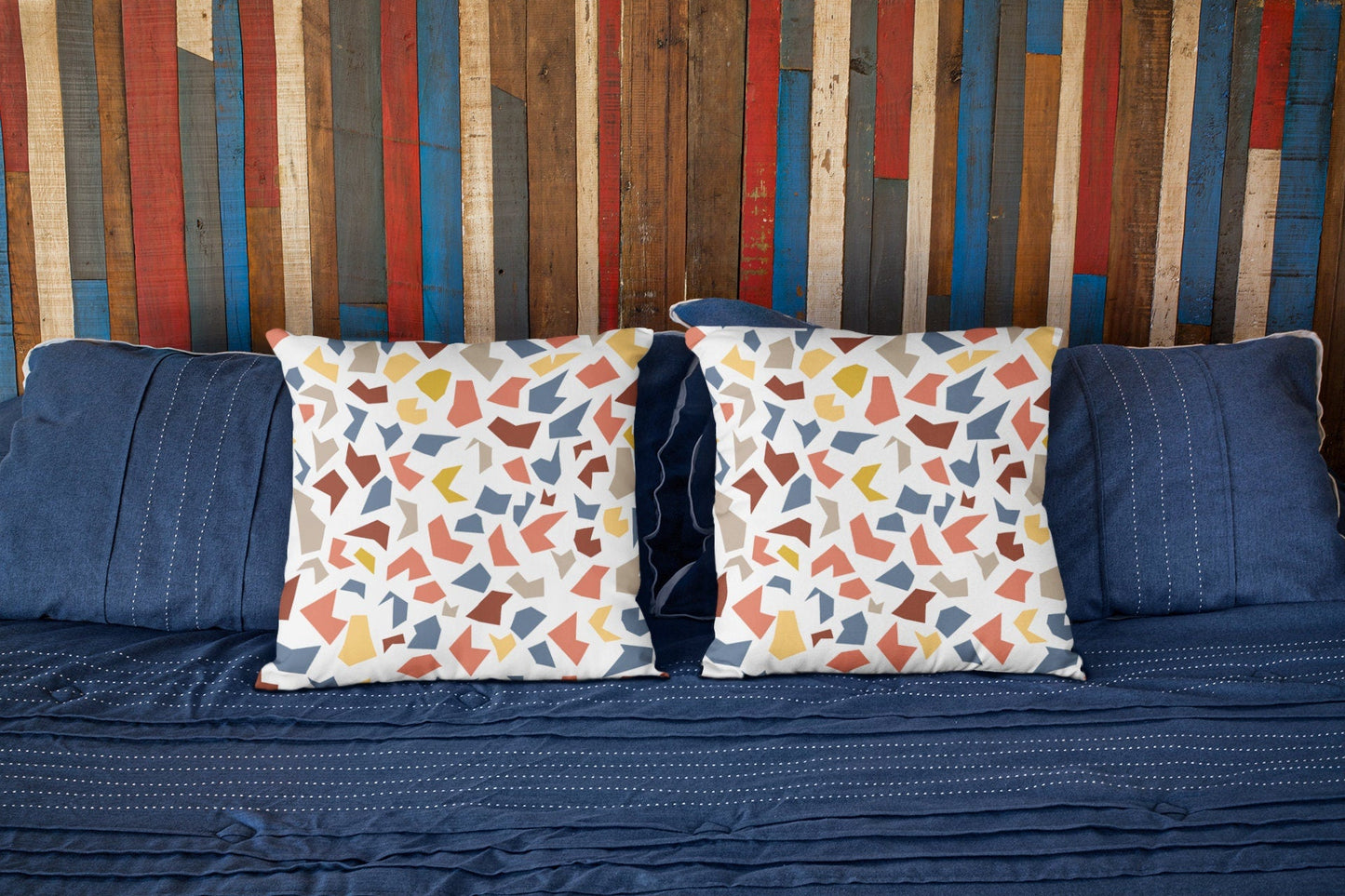 Terrazzo Pillow Cover - Multicolored Pattern